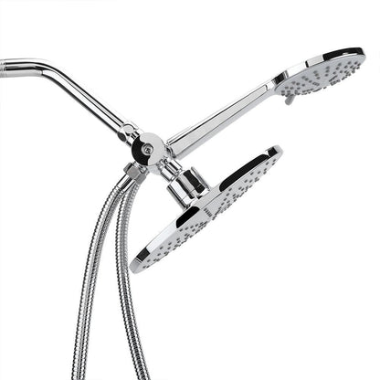 Juno Dual Showerheads with Adjustable Manifold Arm & Shut Off Valves