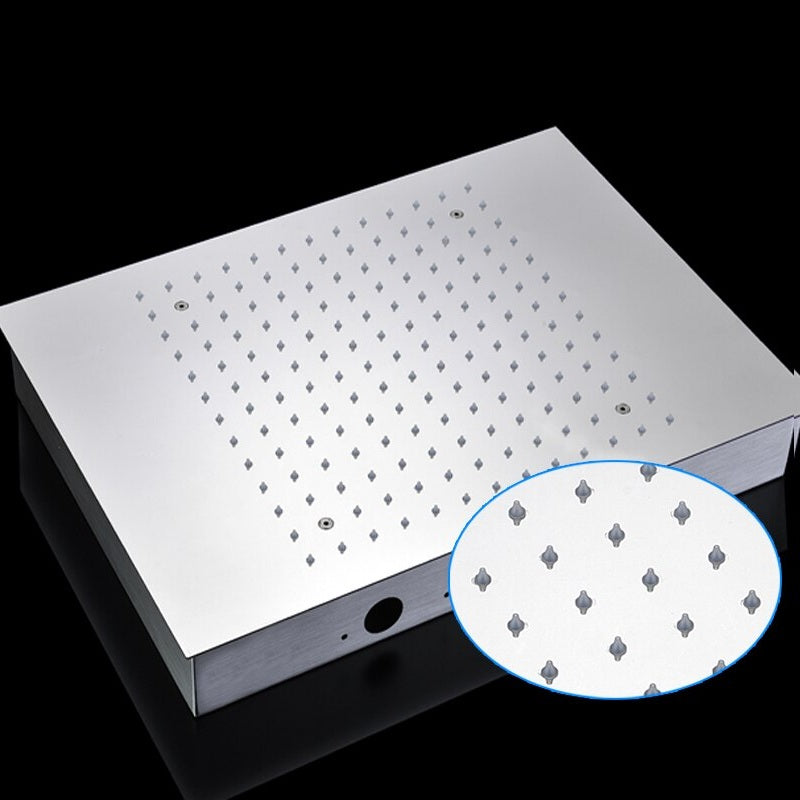 Juno LED Large Concealed Luxury Rainfall Chrome Shower Head Set With Massage Body Jets