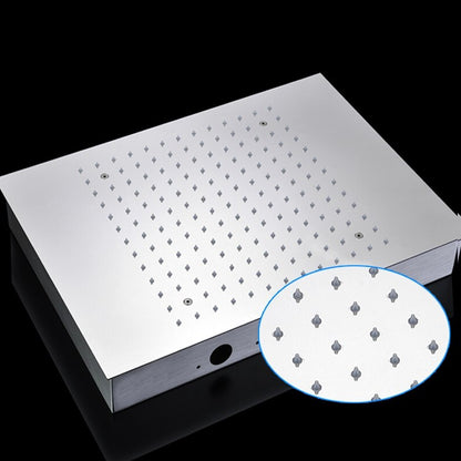 Juno LED Large Concealed Luxury Rainfall Chrome Shower Head Set With Massage Body Jets