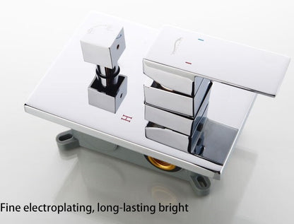 Juno Chrome Shower Head Set 8/10/12" Rainfall Shower Head Cold and Hot Mixer Tap