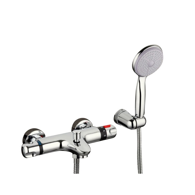 Chrome Thermostatic Wall Mounted Bathroom Shower-Head