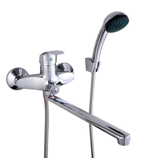 Chrome Wall Mounted Single Handle Bathroom Shower Faucet