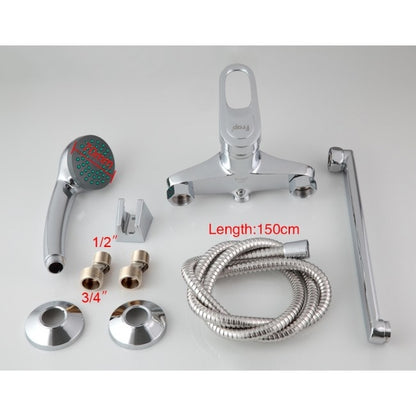 Chrome Wall Mounted Single Handle Bathroom Shower Faucet
