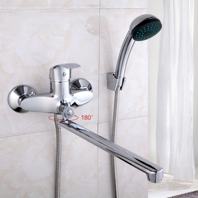 Chrome Wall Mounted Single Handle Bathroom Shower Faucet
