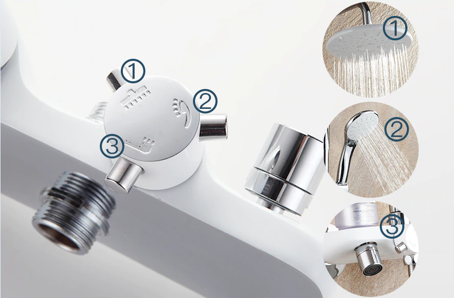 Juno Sleek Rain Polished Chrome Wall Shower Mixer & Shower Faucet With Handheld Shower