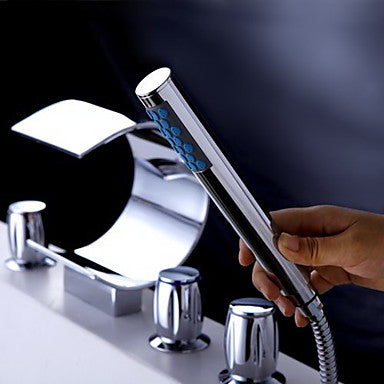 chrome waterfall roman bathtub faucet