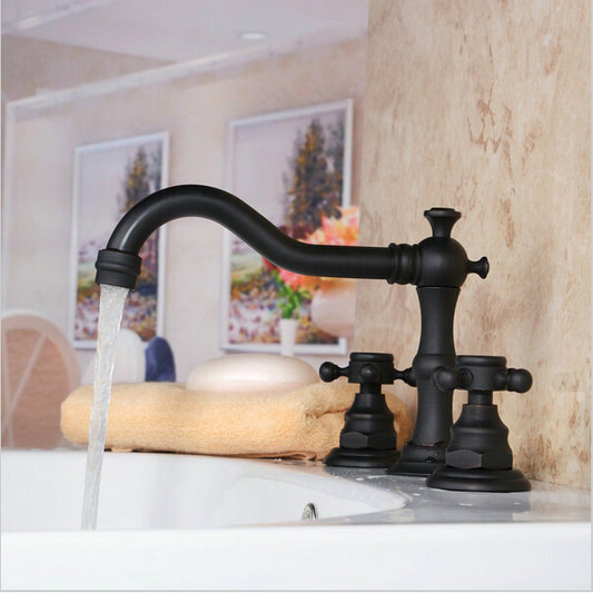 Classic Style Deck Mounted Widespread Bathroom faucet in Oil Rubbed Bronze