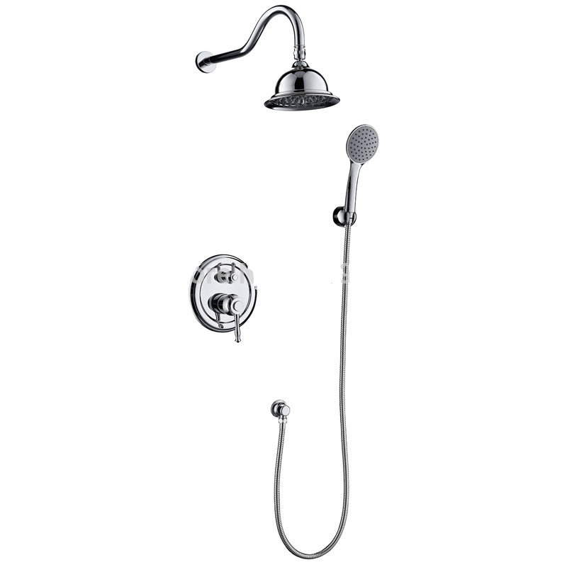 Classic Antique Dual Handle Bathroom Shower Head with Handheld Shower