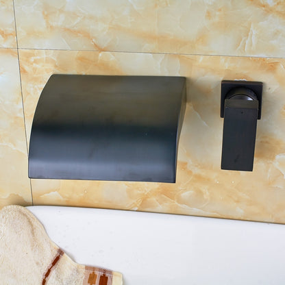 Classic Black Wall Mounted Single Handle Oil-Rubbed Bronze Faucet