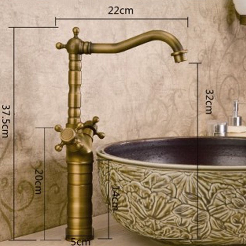 Classical-Brass-Art-Deck-Mounted-Bathroom-Sink-Faucet