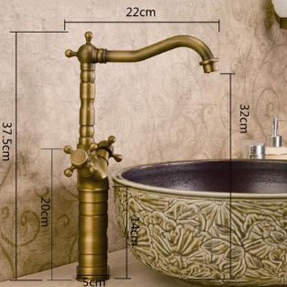 Classical-Brass-Art-Deck-Mounted-Bathroom-Sink-Faucet