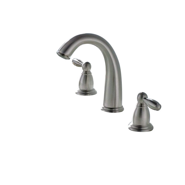 Double Handle Chrome Finish Widespread Bathroom Sink Faucet
