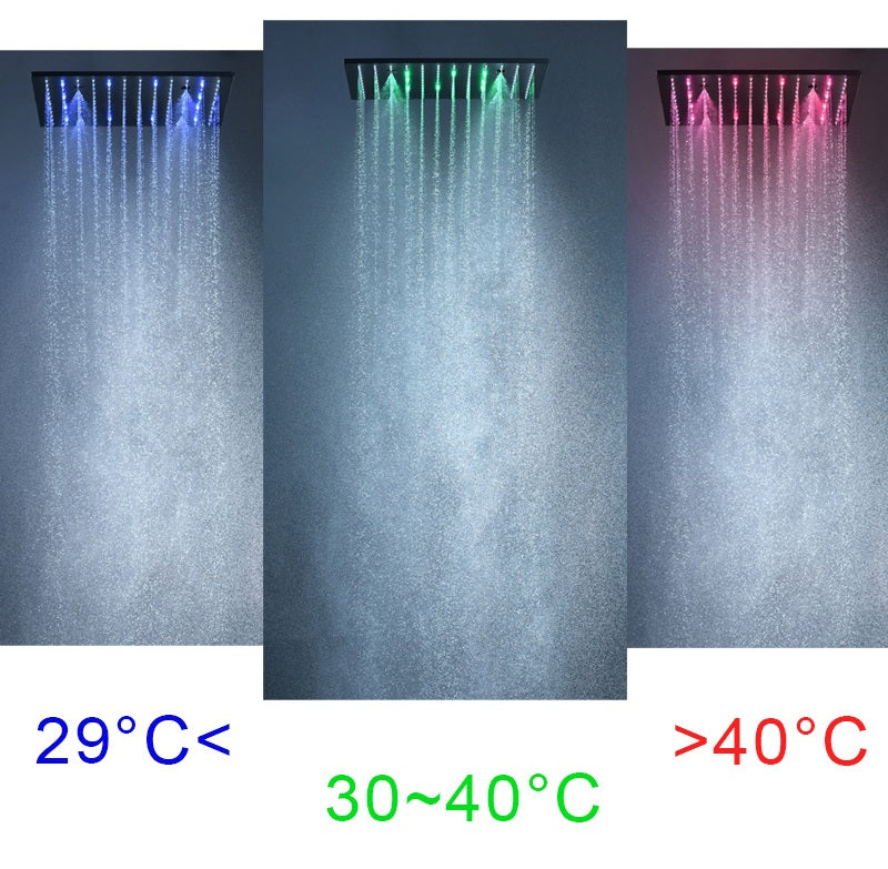 New Juno Black Shower System 5 Knobs Brass Shower Mixer