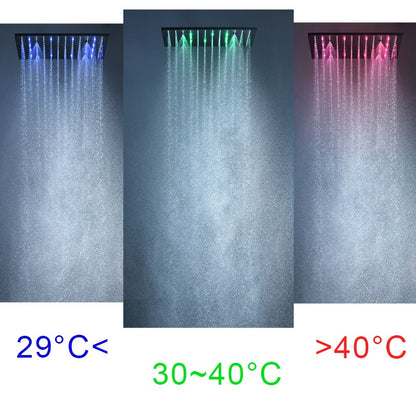 New Juno Black Shower System 5 Knobs Brass Shower Mixer