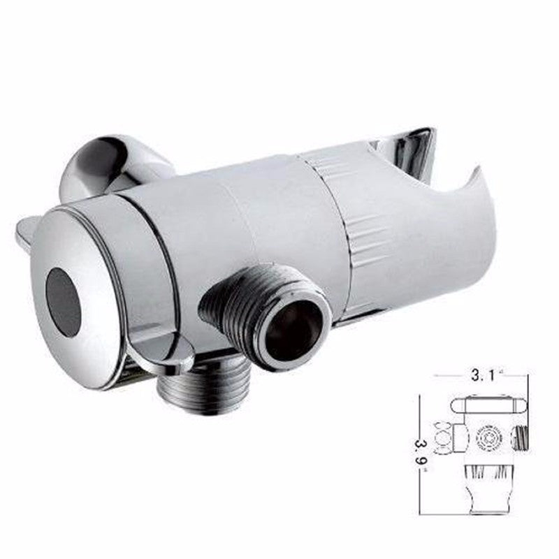 Color Changing Water Powered LED Dual Shower Head 3 Way Diverter