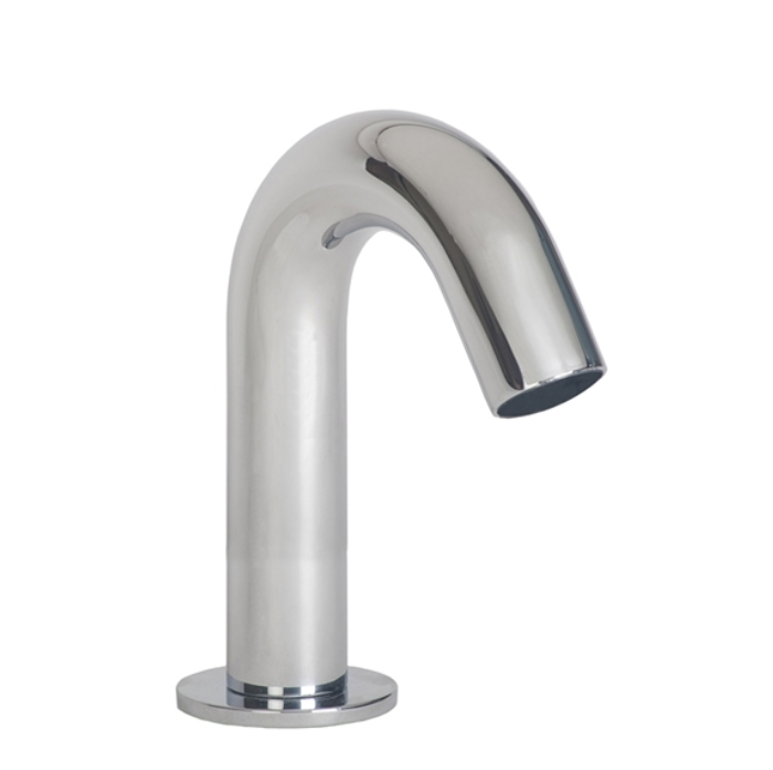 Juno Polished Chrome Short Goose Neck Commercial Sensor Faucet