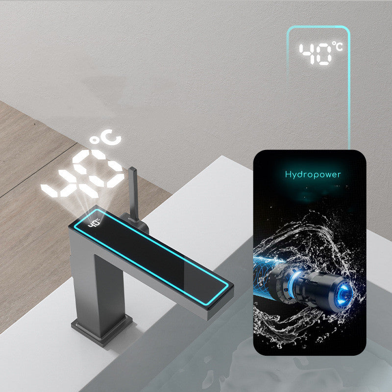 Juno Commercial And Residential Digital Display Single Handle Bathroom Faucet