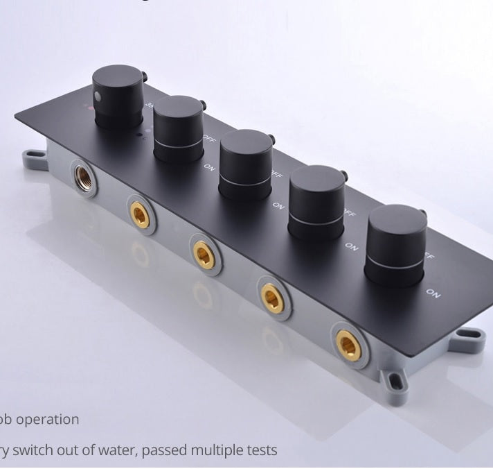 Commercial Black Rain Shower Head Set