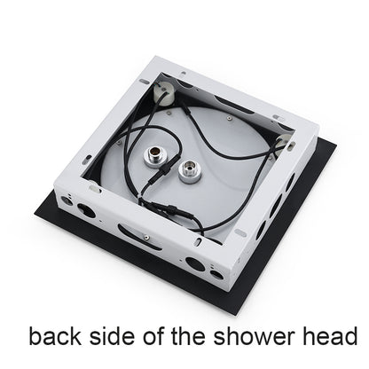Juno New Matte Black Shower Head Ceiling Mount With LED Lights