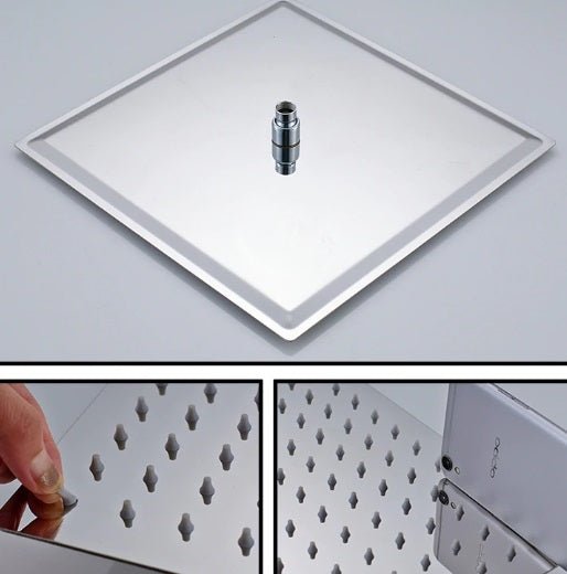 Contemporary Chrome Rainfall Shower Head with Hand-Held Shower & Faucet