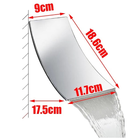 Contemporary Chrome Rainfall Shower Head with Hand-Held Shower & Faucet