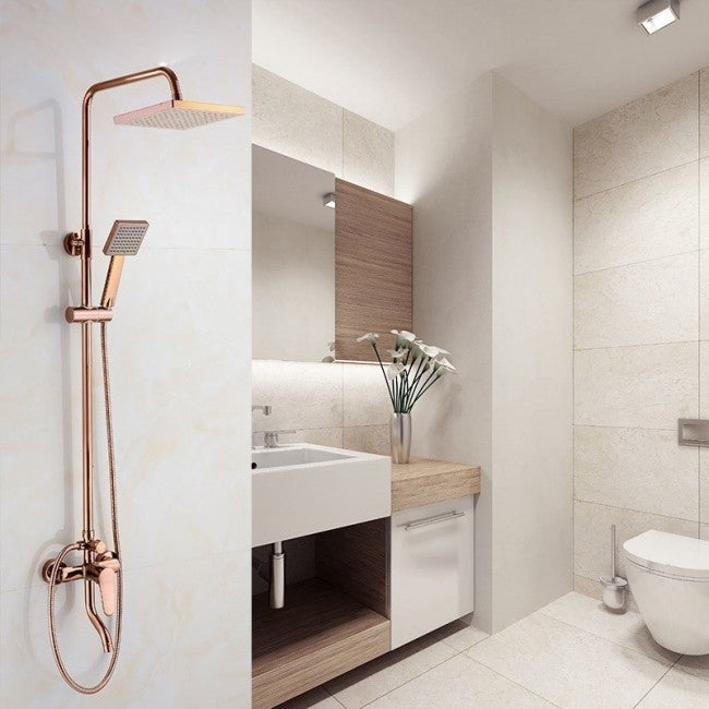 rose gold shower head