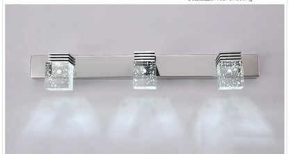 Juno Modern Crystal Cubes Wall LED Vanity Light Bulbs