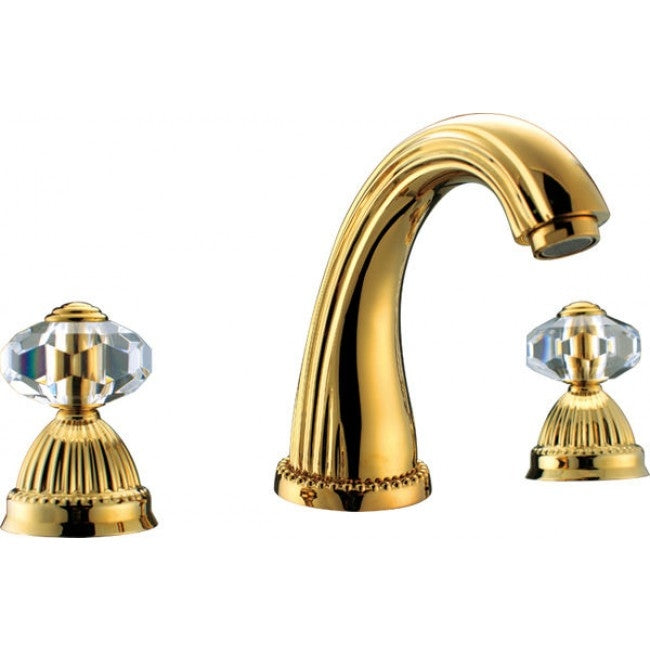 Lara Crystal Dual Handle Sink Faucet Mixer Tap Gold Faucet