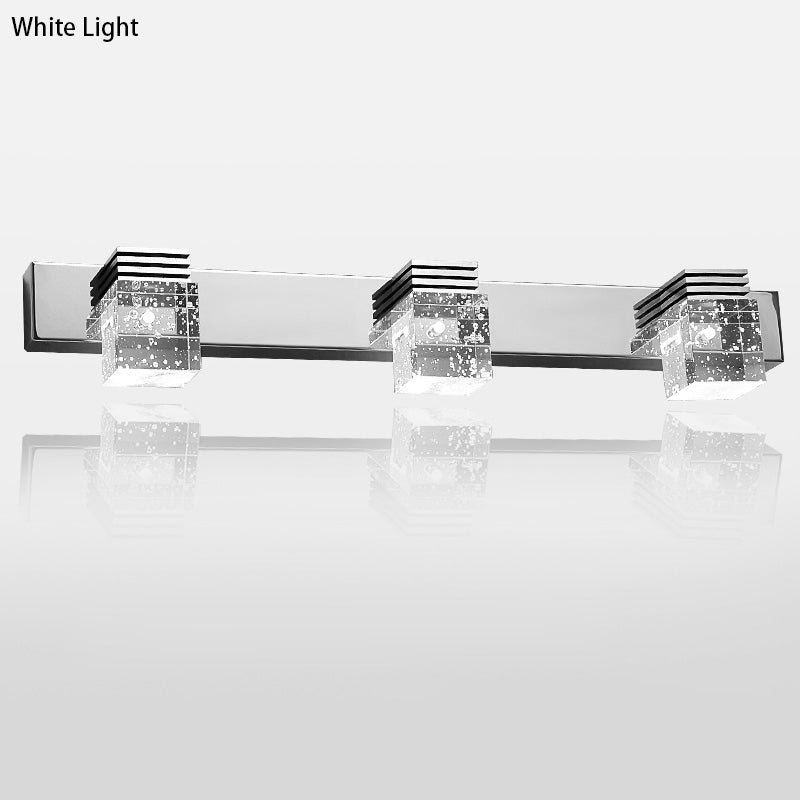 Juno Modern Crystal Cubes Wall LED Vanity Light Bulbs