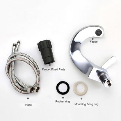 Curved Modern Bathroom Sink Mixer Faucet