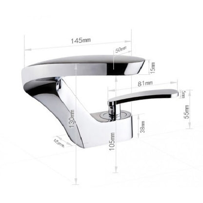 Curved Modern Bathroom Sink Mixer Faucet