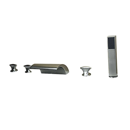 Triple Handle Waterfall Bathtub Filler Faucet