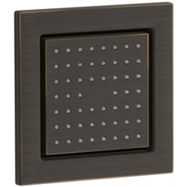 24" Dark Oil Rubbed Bronze Solid Brass LED Rain Shower Head with Body Jets & Handheld Shower