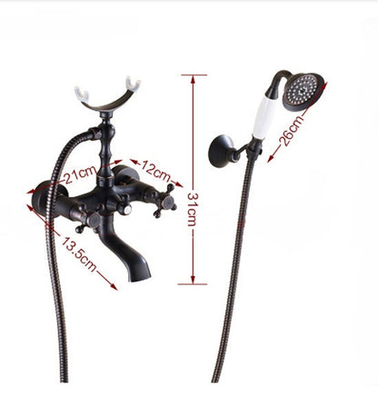 Dark Oil Rubbed Bronze Wall Mount Claw Foot Tub Faucet