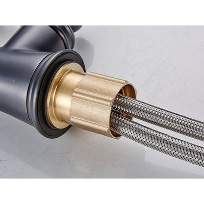 Deck Mounted Oil Rubbed Black Bronze Basin Kitchen Faucet  9