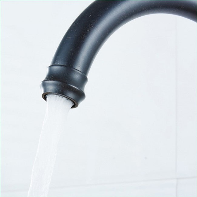 Deck Mounted Oil Rubbed Black Bronze Basin Kitchen Faucet  3