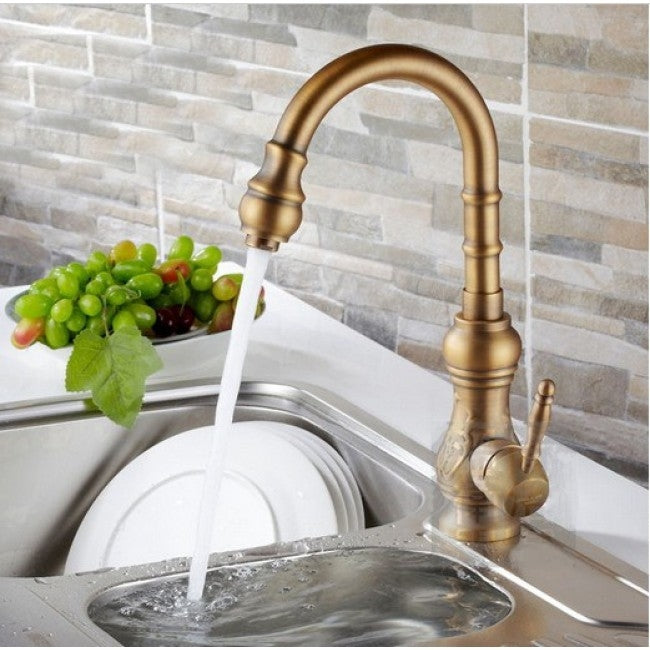 Single Brass Handle Kitchen Faucet 
