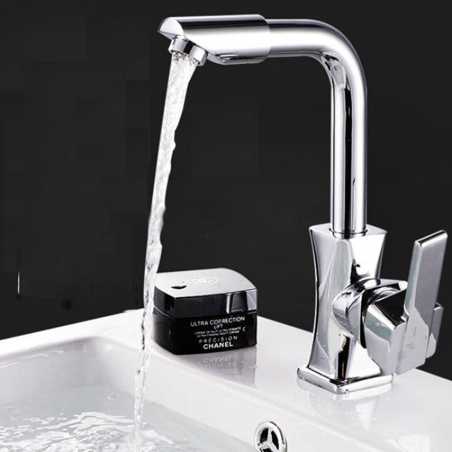 Deck Mounted Thermostatic 360 Rotation Kitchen Tap Faucet 3