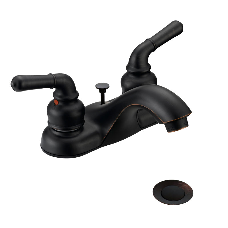 Designers Collection Dual Handle Bathroom Vanity Sink Faucet in Dark Oil Rubbed Bronze