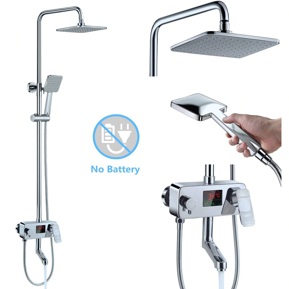 Digital Display Shower Faucet Set