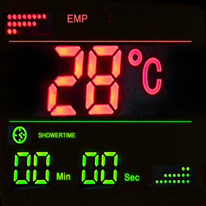 New Digital Display 8 inch Square Rain Shower Set with Handheld Shower Faucet