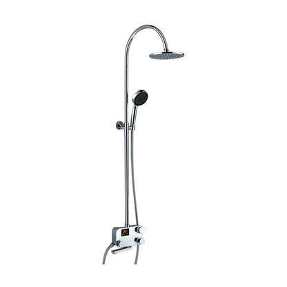 Juno Rainfall Chrome Plated Digital Shower Head Set - Handheld Shower