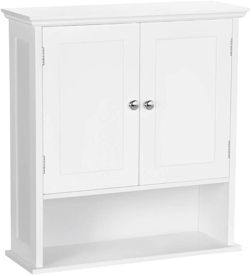 Double Door White Bathroom Medicine Cabinets