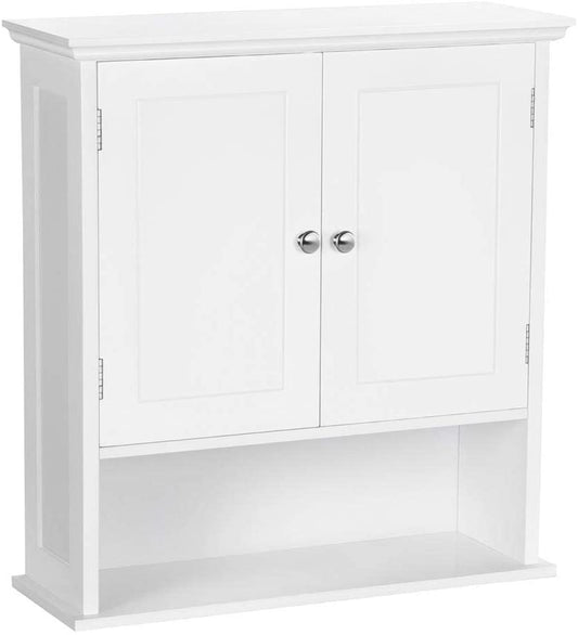 Double Door White Bathroom Medicine Cabinets