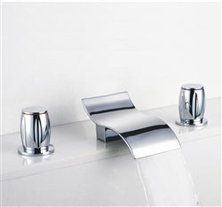Douple Handel Chrome Waterfall Sink & Bathtub Faucet