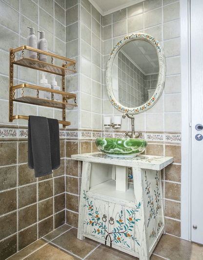 Juno Square Bathroom Floating Shelves Above Toilet Wall Mount Corner Towel Rack