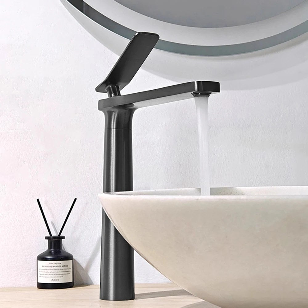Dual-Tone Basin Mixer Tap — Black, White & Antique Finish - image 3