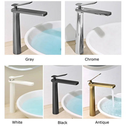 Dual-Tone Basin Mixer Tap — Black, White & Antique Finish - image 4