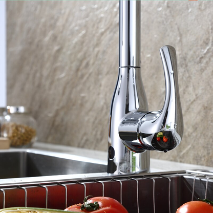 Dual Mode Sensor with Pull Down Sprayer Touchless Kitchen Sink Faucet