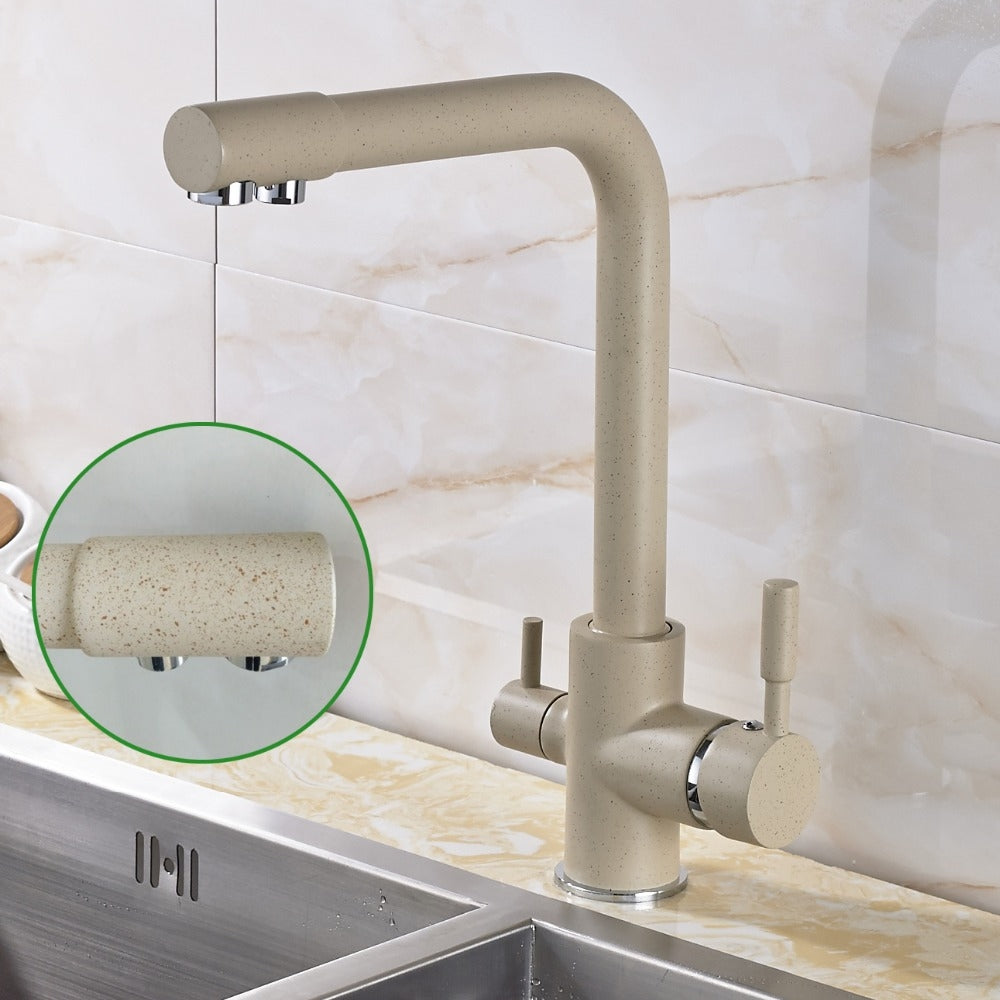 Dual Position Rotation Handle Juno Dot Dual Handle 360 Degree Rotation Purification Kitchen Sink Fau ...